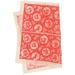 Floral Paper Ceramic Decals Classic Clay Decorative Transfer Sticker Decorate Red