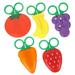 Scissors 5 Pcs Kids Safety Childrens Fruit Shape Stainless Steel Magnetic Office Toddler