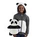 Cubcoats Toddler and Big Papo the Panda 2-in-1 Stuffed Animal Hoodie Grey Size 2T