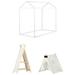 Home Square 3-Piece Set with Bed & Kid Bookcase & Play Tent with Chalkboard