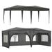 10 x20 EZ Pop Up Canopy Tent Heavy Duty Waterproof with 6 Removable Sidewalls Portable Folding Outdoor Tent Canopy Tent with Carry Bag for Parties Beach Wedding Event Black