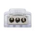 NICEXMAS Car Audio Stereo Amp Power Ground Cable Splitter Distribution Block 1x0GA In 3x4GA Out for Car Trailer Boat