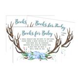 Inkdotpot 30Antler (Boy) Jungle Animals Baby Shower Book Request Cards Bring A Book Instead Of A Card Baby Shower Invitations Inserts Games