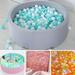 Mairbeon 100Pcs Ball Pit Balls Thickened Eco-friendly Smooth Reusable Bite-resistant Hand-on Ability PE Material Macaron Color Pit Balls Kindergarten Toy