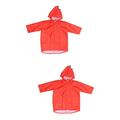 2 Pack Rain Poncho for Kids Jacket Jackets Raincoat Ponchos Girls and Boys Baby Child Red