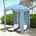 Beach Cabana 5.9 Ã—5.9 Beach Canopy Easy Set up and Take Down Cool Cabana Beach Tent with Carry bag Instant Sun Shelter with Privacy Sunwall Blue White Strip