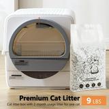 Large Self-Cleaning Covered Cat Litter Box with Cat litter Odor Control ScoopFree Enclosed Cat Litter Box with Lid Waste Bin Refill & Filter Cotton Modern