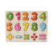 Erwazi Wooden 123 Numbers Puzzle Colorful Counting Interactive Learning Board Educational Toy Modern Baby and Toddler Gift for Boys or Girls