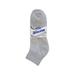 Unisex Diabetic Crew Circulatory Non-Elastic Ankle Length Quarter Socks for Mens & Womens (3 Pairs Gray 10-13)