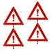 4Pcs Car Triangle Warning Sign Reflective Road Safety Emergency Safety Warning Triangles Folding Safety Tripods for Car Truck RV Vehicles Auto