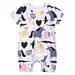 DkinJom baby boy clothes Toddler Kids Baby Boys Cartoon Print Romper Jumpsuit Outfit Clothes Summer