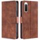 Crocodile textured leather case for Sony Xperia 10 IV - Brown