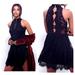 Free People Dresses | Free People 'Verushka' Lace Mini Dress Size 4 Black | Color: Black | Size: 4