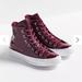 Converse Shoes | Converse Chuck Taylor All Star Patent Leather High Top Maroon Trainers. Size 8. | Color: Red | Size: 8