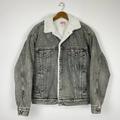 Levi's Jackets & Coats | Levi’s - Vintage 80’s Grey Black Acid Wash Denim Jean Sherpa Lined Jacket | Color: Gray | Size: M