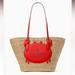 Kate Spade Bags | Kate Spade Pinch Me Crab Large Natural Straw Tote Nwt | Color: Red/Tan | Size: Os