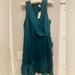 Nine West Dresses | Nine West Sleeveless Wrap Mini Dress Medium, Brazilian Teal | Color: Green | Size: M