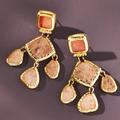 Anthropologie Jewelry | Anthropologie Llani Earring. Post Back New With Tag | Color: Orange/Pink | Size: Os