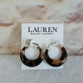 Ralph Lauren Jewelry | New Ralph Lauren Tortoise Hoop Earrings | Color: Brown/Gold | Size: 1.1"