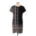 Vince Camuto Casual Dress - Shift: Black Acid Wash Print Dresses - Women's Size 12