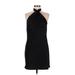 Topshop Casual Dress - Mini: Black Solid Dresses - Women's Size 8