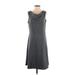 Lands' End Casual Dress - A-Line Cowl Neck Sleeveless: Gray Marled Dresses - Women's Size Small