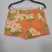 Lilly Pulitzer Shorts | Lilly Pulitzer Vintage Orange Floral Lace By The Docks Short Size 0 | Color: Green/Orange | Size: 0