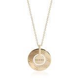 Gucci Jewelry | Gucci Icon Rotating Disc Circle Pendant In 18k Yellow Gold | Color: Gold | Size: Os