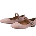Coach Shoes | Coach Dusty Rose Flower Stud Suede Leather Mary Jane Flats Size 5.5 Nwob | Color: Pink | Size: 5.5