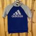 Adidas Tops | Adidas Women's Short Sleeve Sweatshirt Hooded Blue Gym Workout Size Small | Color: Blue | Size: S