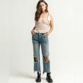 Free People Jeans | Free People Maggie Womens Mid Rise Straight Leg Jeans Size 26 | Color: Blue | Size: 26