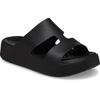 Badepantolette CROCS "Getaway Platform H-Strap", Damen, Gr. 37, schwarz, Croslite, sportlich, Schuhe, Sommerschuh, Schlappen, Badeschuh, Poolslides, weiche Innensohle