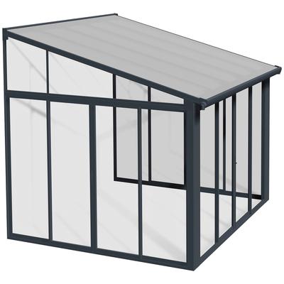 Wintergarten PALRAM - CANOPIA "SanRemo", grau (anthrazit), B:305cm T:2,77cm, Aluminium, Acryl, Polycarbonat (PC), Terrassenüberdachungen Image