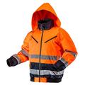 NEO TOOLS Thermo Warnschutzjacke EN 20471 Warnjacke orange Neon gelb Arbeitsjacke Warnschutz Sicherheitsjacke XXXL orange