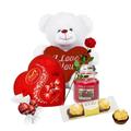 Mothers Day Hamper, Ferrero Rocher chocolate, Mothers Day Gifts |I Love You Teddy Bear, Rose Flowers, Love Heart Chocolate, Yankee-Candle Gift Sets |Mothers Day Gifts for Mum |Presents For Women