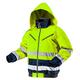 NEO TOOLS Thermo Warnschutzjacke EN 20471 Warnjacke orange Neon gelb Arbeitsjacke Warnschutz Sicherheitsjacke S Neongelb