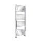 Milano Kent - Modern Chrome Curved Bar Heated Towel Rail Radiator - 1600mm x 600mm