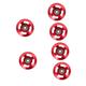 SUPVOX 6 Pcs Pulley Home Workout Equipment Tricep Rope Attachment Exercise Accessories Aluminium Alloy Strength Training Accessory Household Aluminum Alloy Sports Equipment Fitness Red