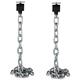 VEVOR Olympic Weight Chains, Set of 2, Chrome Weight Chain Kit for Olympic Dumbbell Bars, 16 kg/35 lb, Chain Weight System, Length 1.6 m, Silver