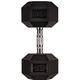 GYM MASTER Hex Dumbbells - Rubber Encased Cast Iron Hand Weights and Optional 3 Tier Rack