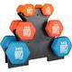 Bestfor Neoprene Dumbbell Set - 18kgs (2 x 1kg, 2 x 3kg, 2 x 5kg) With Stand For Fitness, Workouts, Strength Training For Men and Women At Home and Gym With Exercise Chart