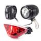 Doumneou Ebike Headlight and Rear Light Set Input 24V 36V 48V 56V E-Bike LED Lamp Electric Bicycle Headlight and Tail Lights