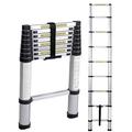 Telescopic Ladders Multi-Purpose Extendable Ladder telescopic ladder 8m/ 7m/ 6.2m/ 5m/ 4m/ 3.8m/ 3.2m/ 2m/ 1m Telescopic Ladder, Aluminum Telescoping Extension Ladder for Rooftop Loft RV Att vision