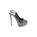 Giuseppe Zanotti Heels: Pumps Stilleto Minimalist Gray Solid Shoes - Women's Size 38 - Closed Toe
