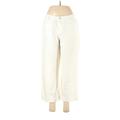 CALVIN KLEIN JEANS Jeans - Mid/Reg Rise: Ivory Bottoms - Women's Size 6 - Light Wash