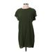 Madewell Casual Dress - Shift: Green Solid Dresses - New - Women's Size 2X-Small
