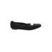 Delman Shoes Flats: Slip On Chunky Heel Work Black Solid Shoes - Women's Size 7 1/2 - Almond Toe