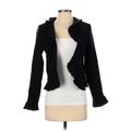 View Suits Jacket: Short Black Print Jackets & Outerwear - Women's Size 4