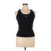Under Armour Sleeveless T-Shirt: Black Solid Tops - Women's Size X-Large