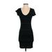 Forever 21 Casual Dress - Bodycon: Black Stripes Dresses - Women's Size Small